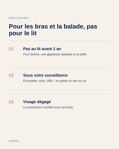 Bien utiliser une couverture bébé : trois règles de sécurité