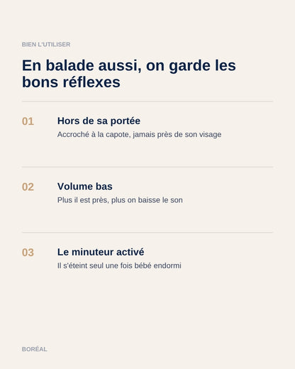 Bien utiliser un bruit blanc nomade : trois règles de sécurité