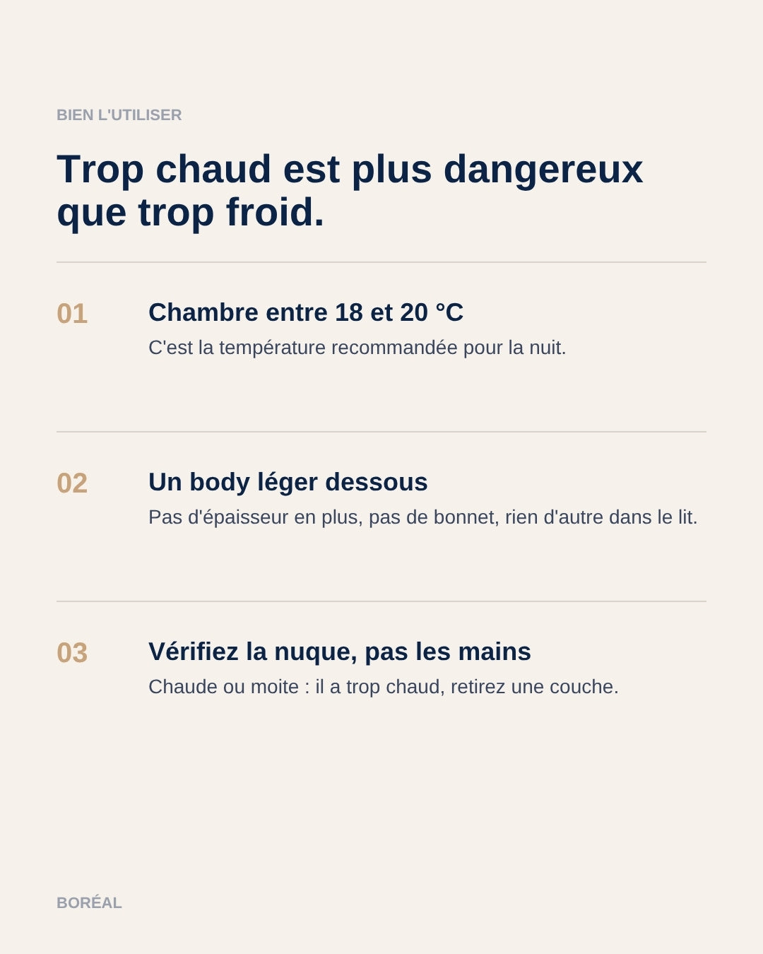 Trop chaud est plus dangereux que trop froid : trois règles