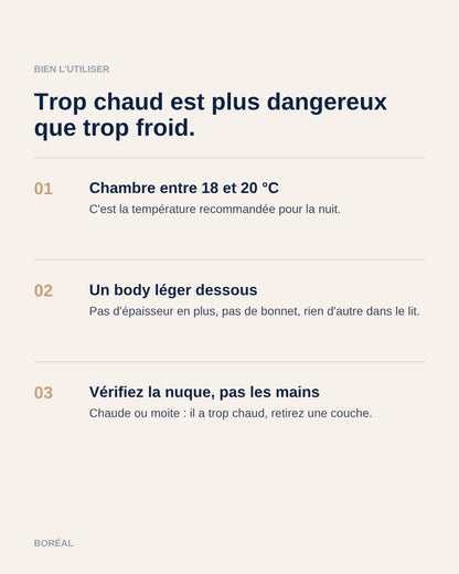 Trop chaud est plus dangereux que trop froid : trois règles