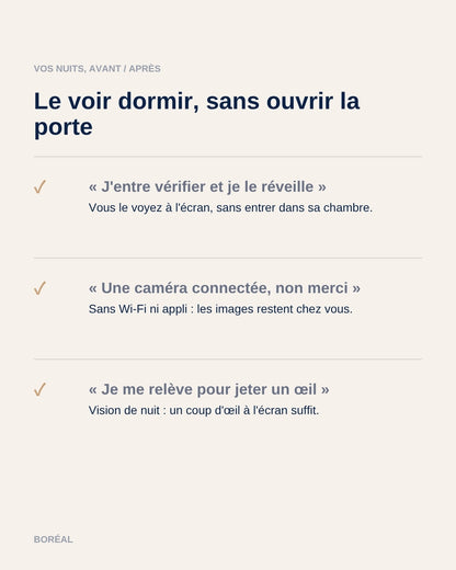 Babyphone Boréal : vos nuits avant et après