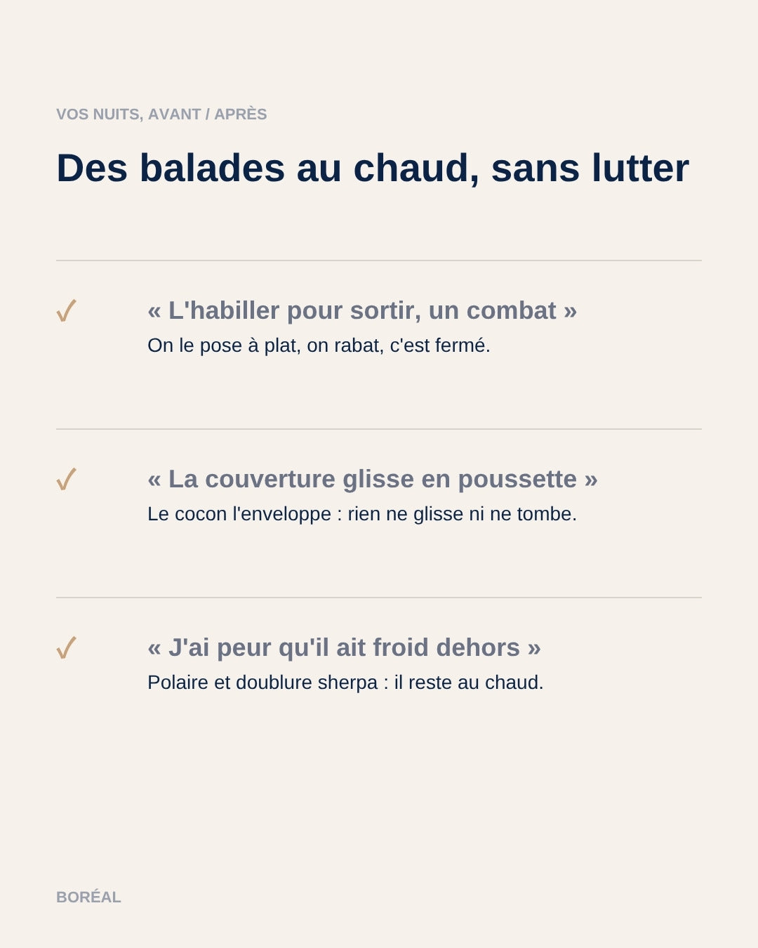 Nid d'ange Boréal : vos sorties avant et après