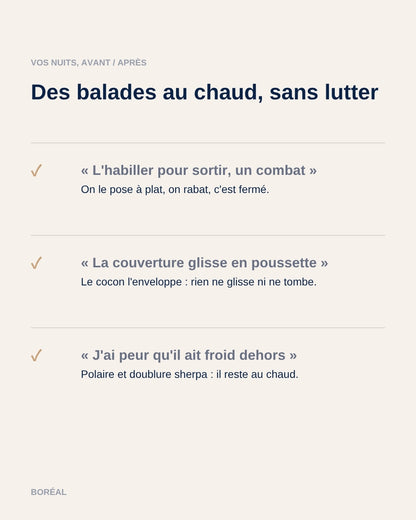 Nid d'ange Boréal : vos sorties avant et après