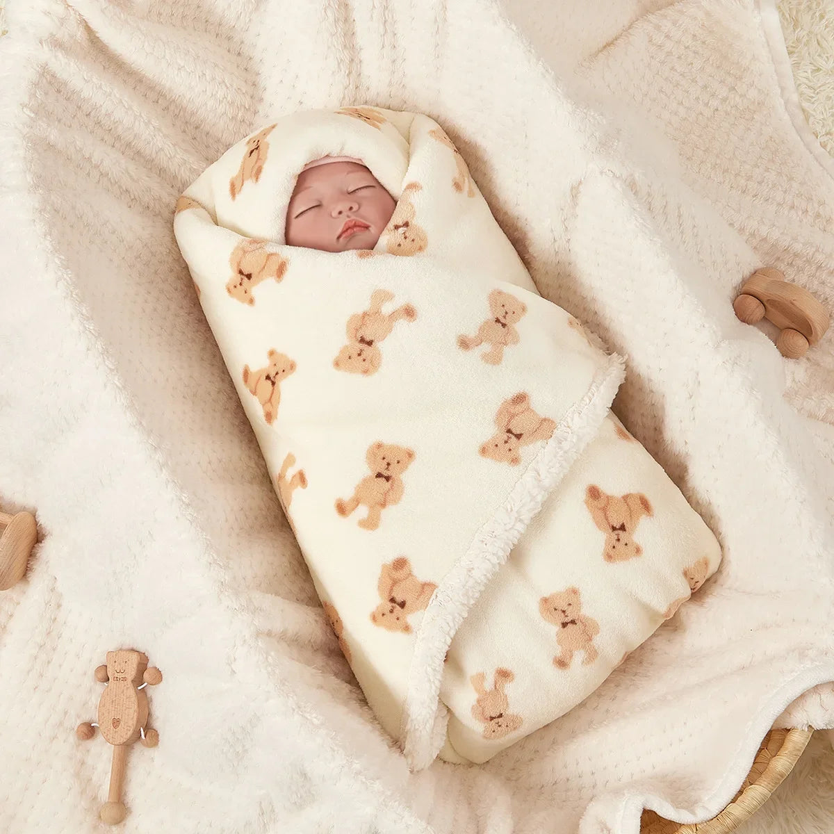 Couverture bébé Boréal ourson beige