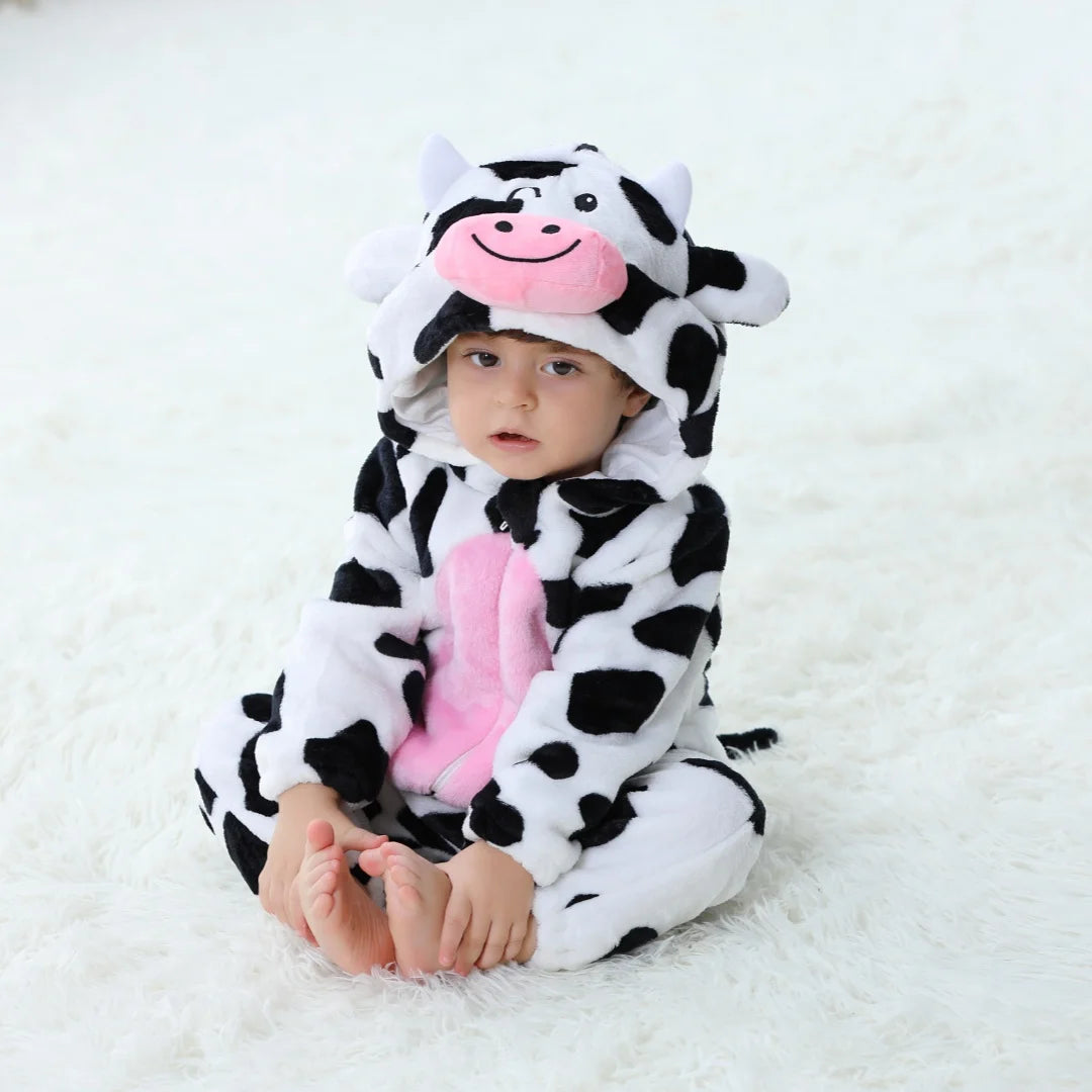 Combinaison vache à capuche pour bébé