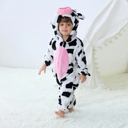Combinaison vache à capuche pour bébé