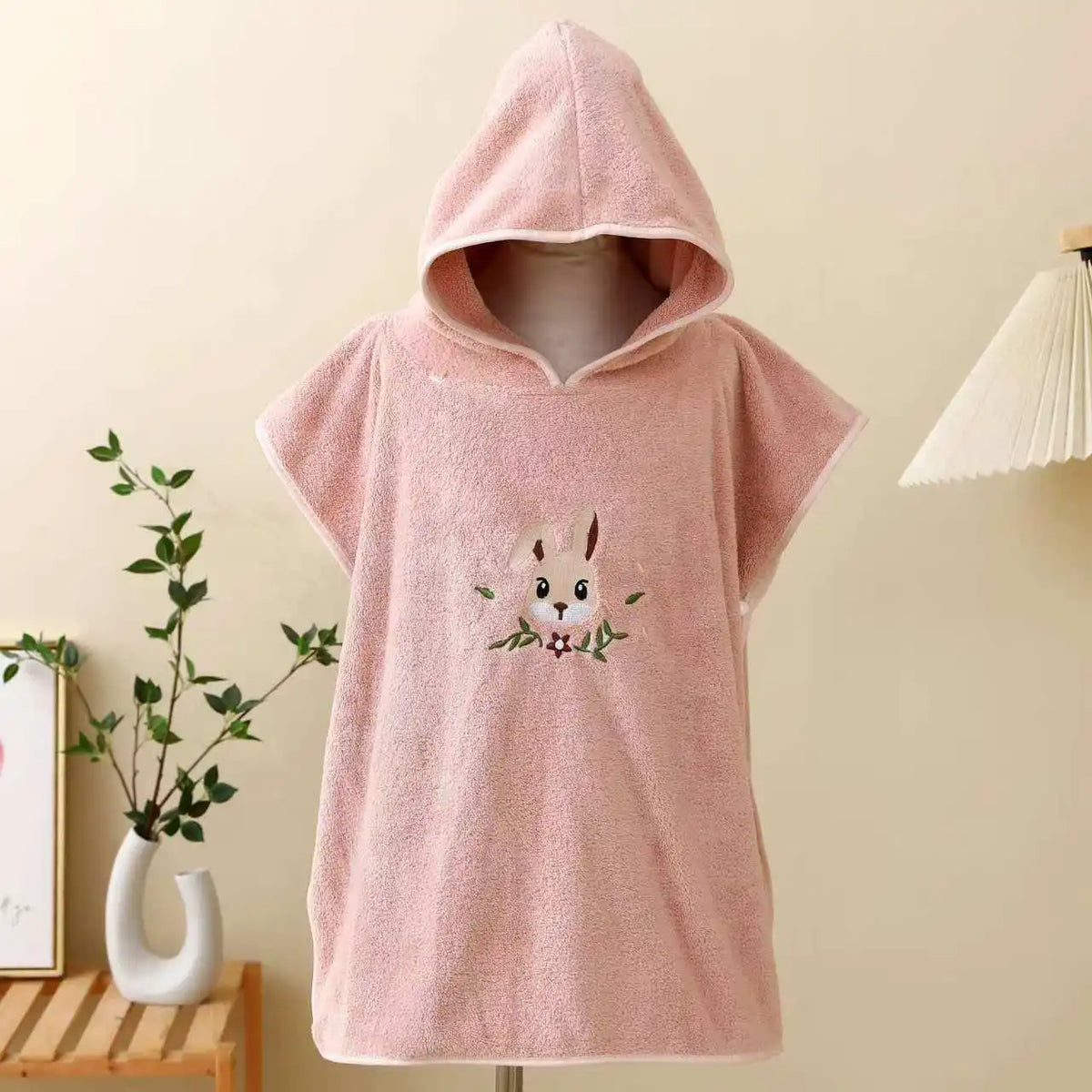 Cape de bain Boréal lapin rose