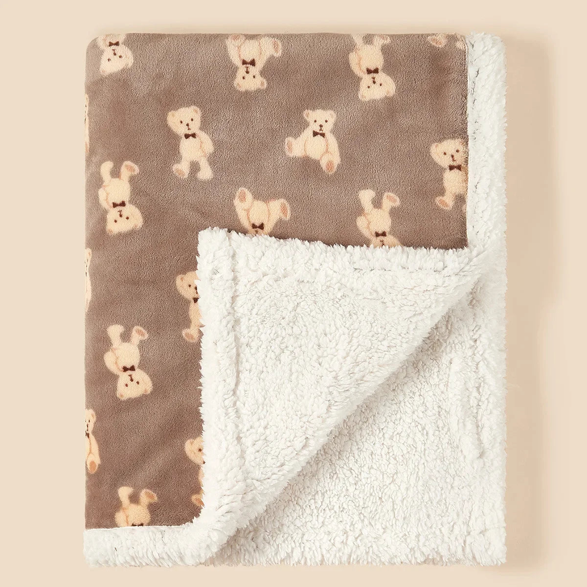 Couverture bébé Boréal ourson café