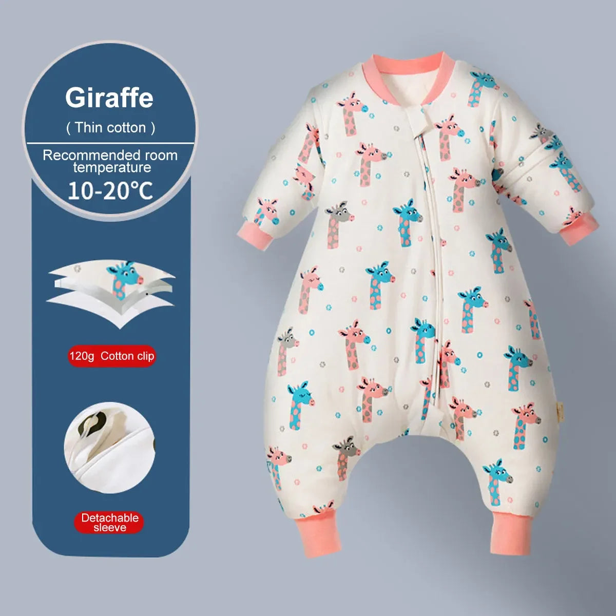Gigoteuse à pieds Boréal motif girafe