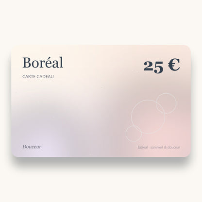 Carte cadeau Boréal 25 € Douceur