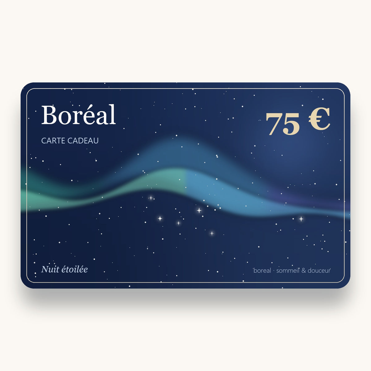 Carte cadeau Boréal 75 € Nuit étoilée