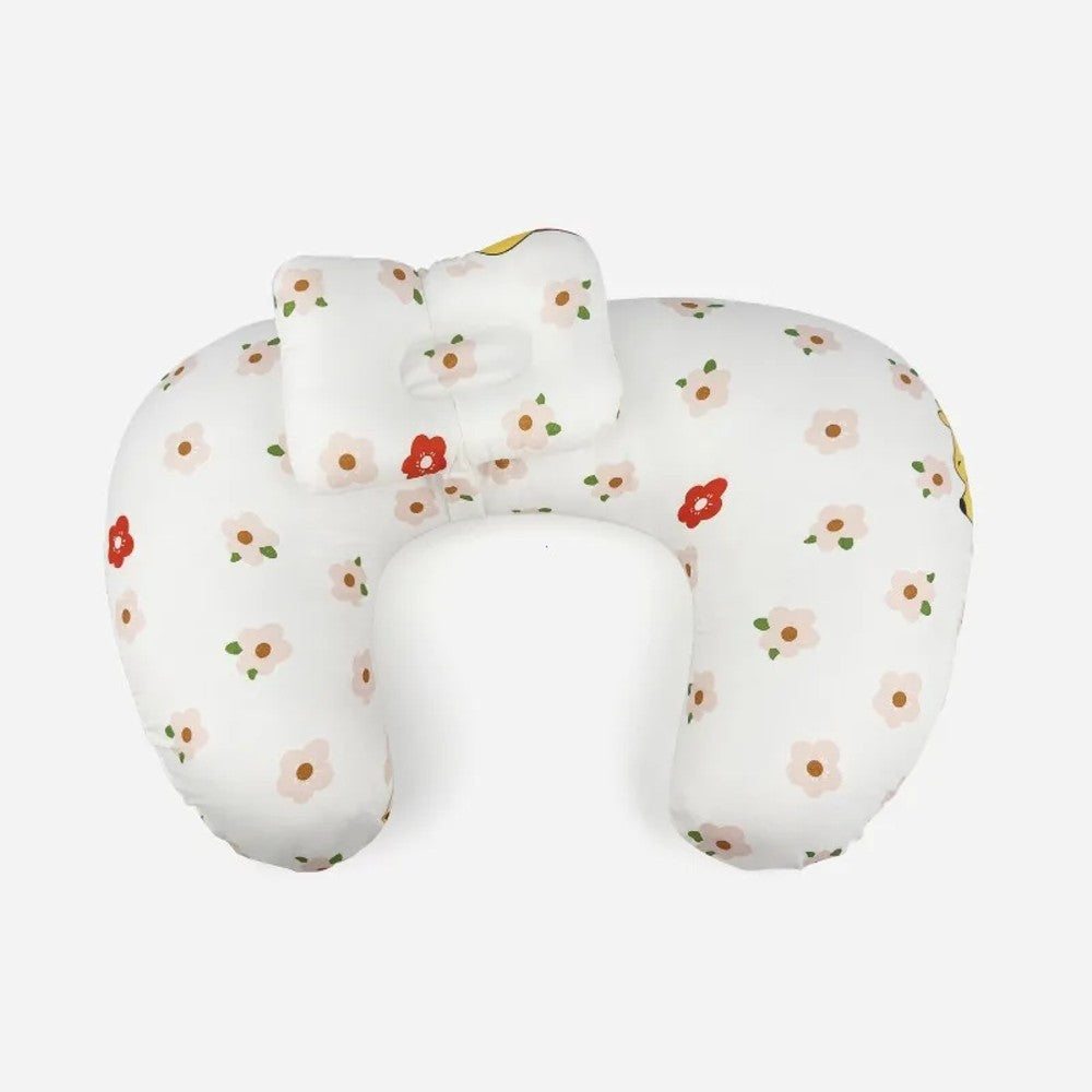 Coussin d'allaitement grand format Boréal, motif fleurettes