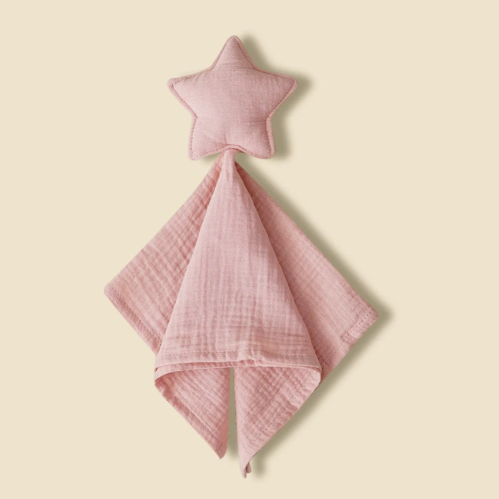Doudou plat étoile Boréal, coloris vieux rose